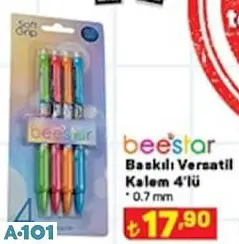 BEESTAR BASKLI VERSATİL KALEM 4'LÜ
